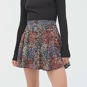 Urban Outfitters Millie Button-Front Mini Floral Skirt